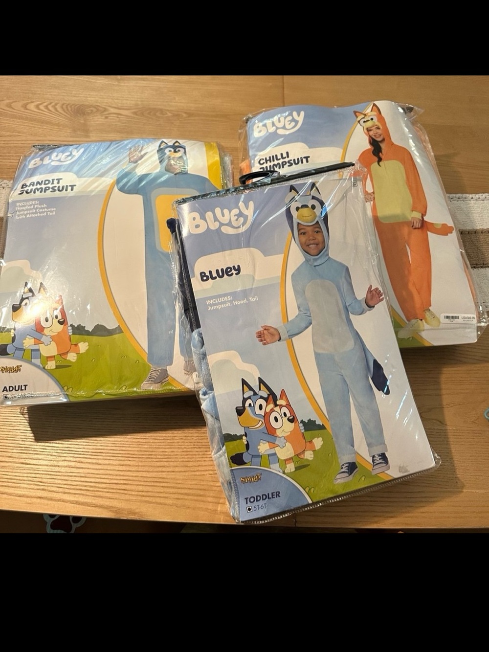 Bluey Bandit & Chilli Jumpsuit Costumes Toddler & Adult
